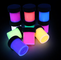UV Neon Fluorescent Black Light Paints 10 Color 15ml Set - Glomania