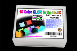 Glow in The Dark Day Visible UV Neon Black Light Reactive Paint 10 col - Glomania