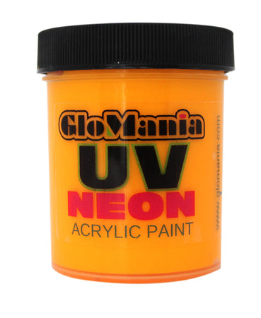 Directglow 2oz UV Blacklight Reactive Fluorescent Acrylic Paints (6 Color Neon Assortment)
